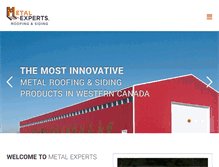 Tablet Screenshot of metalexperts.ca